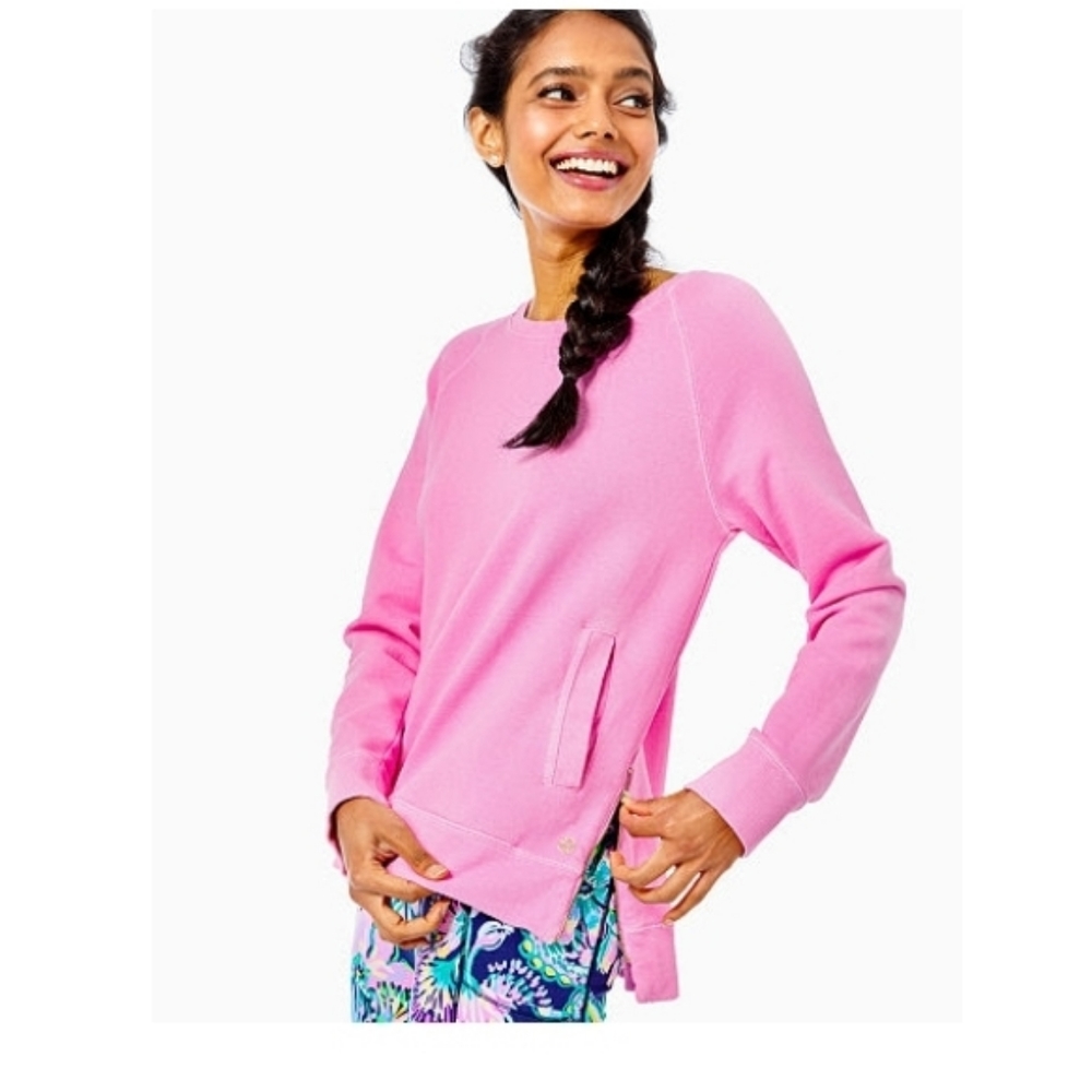 Luxletic Beach Comber Pullover Lilac Rose small